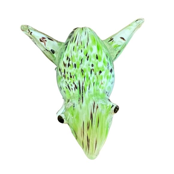 Weirdo Frog Toad Hand Blown Art Glass Paperweight 5.5" L X 4" H x 5" W FLAW - Picture 4 of 6